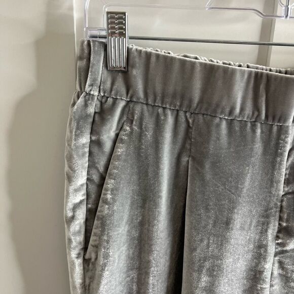 Ann Taylor Silver Gray Velvet Pull on Pants the easy ankle XS NWT - Picture 6 of 14
